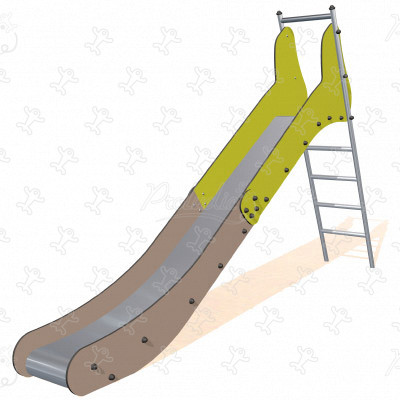 Maxi zöld pálya J1011 játszóterek hagyományos játszótéri eszközök csúszdák kép 3d