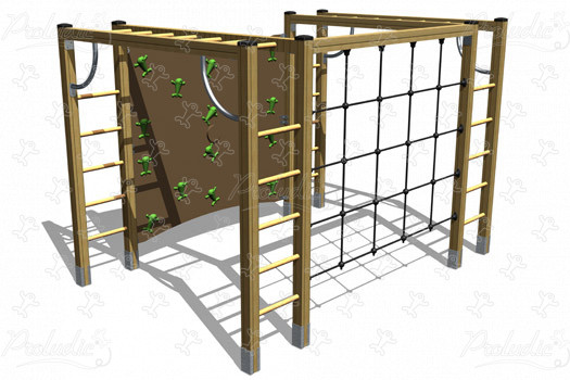 J1606 játszóterek egyensúlyozó és mászó játszótéri eszközök hegymászó felszerelés kép 3d