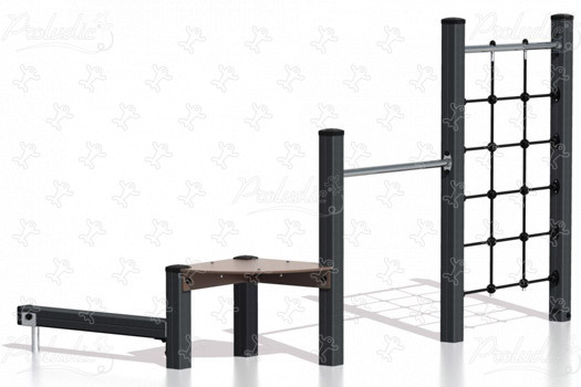 J1661-M játszóterek egyensúlyozó és mászó játszótéri eszközök hegymászó felszerelés kép 3d