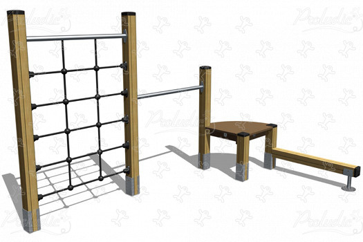 J1661 játszóterek egyensúlyozó és mászó játszótéri eszközök hegymászó felszerelés kép 3d