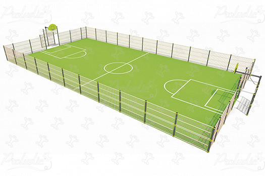 Többfunkciós játszóterület J22213 sport és fitnesz acti’fun többfunkciós sportpálya kép 3d