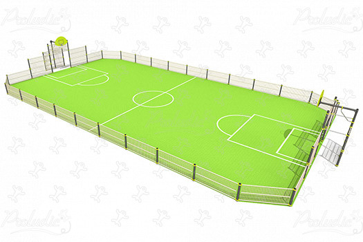 Többfunkciós játszóterület J22215 sport és fitnesz acti’fun többfunkciós sportpálya kép 3d