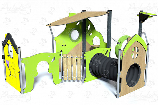 Búvóház L J224® játszóterek hagyományos játszótéri eszközök játszóházak kép 3d