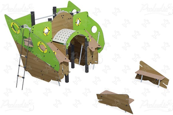 Játékos sarok J2753-M játszóterek hagyományos játszótéri eszközök vízi kép 3d