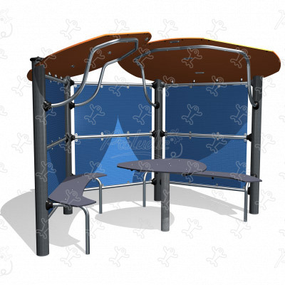 Találkozóhely J2850 köztéri bútorok bútorok (pad, szemetes, menedék…) kép 3d