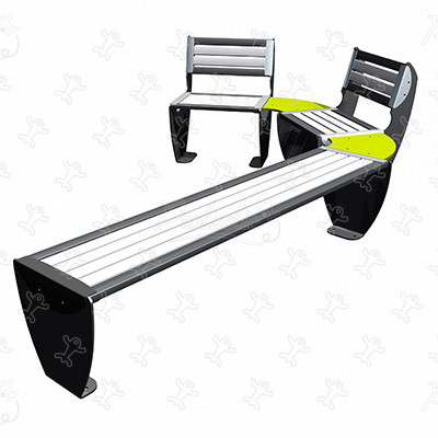 Pad és ülés kombináció 2 J2874 köztéri bútorok bútorok (pad, szemetes, menedék…) kép 3d