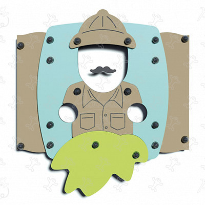 Kaland panel J3413 játszóterek Érzékelést fejlesztő és oktató jellegű játszótéri eszközök lejátszási panelek, hang- és zenei lejátszás kép 3d