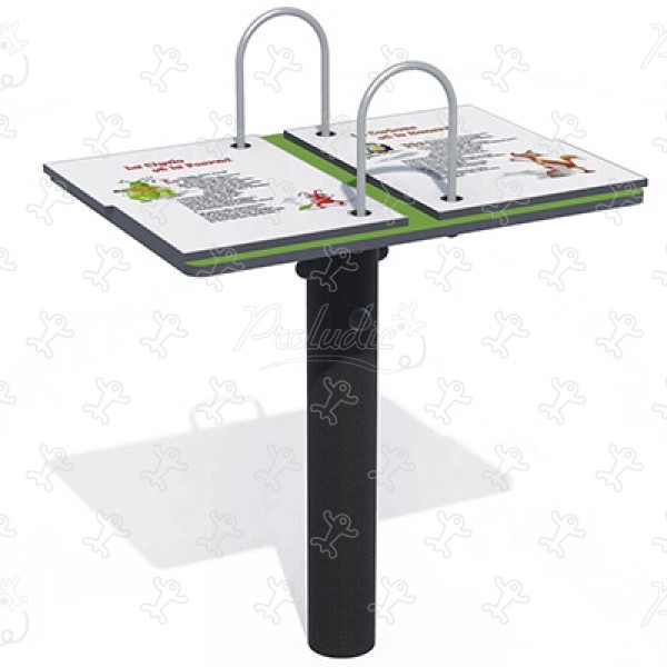 Nyitott könyv J3439® játszóterek Érzékelést fejlesztő és oktató jellegű játszótéri eszközök lejátszási panelek, hang- és zenei lejátszás kép 3d