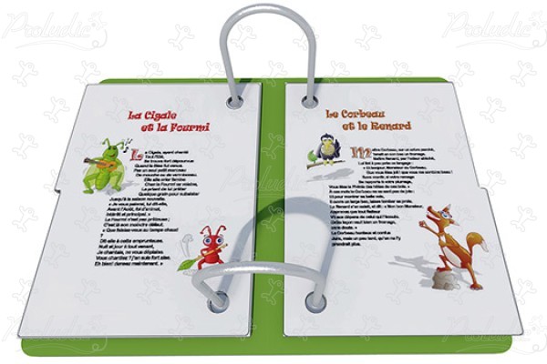 Nyitott könyv J3439® játszóterek Érzékelést fejlesztő és oktató jellegű játszótéri eszközök lejátszási panelek, hang- és zenei lejátszás kép 3d