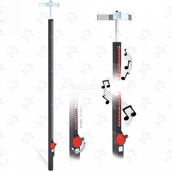 Piros interaktív árboc J3451-R® játszóterek Érzékelést fejlesztő és oktató jellegű játszótéri eszközök interaktív játék kép 3d