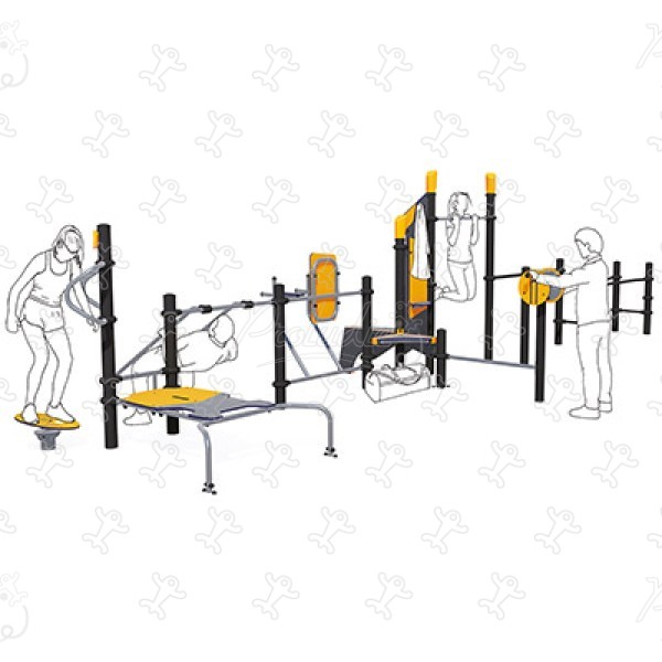 Több generációs sport- és szabadidős állomás J37102® sport és fitnesz acti’fun acti’fit kép 3d