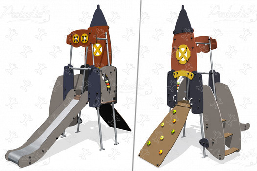 Rakéta J4052 játszóterek tematikus játszótéri eszközök metropolis kép 3d