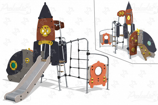 Rakéta és űrhajó J4062 játszóterek tematikus játszótéri eszközök metropolis kép 3d