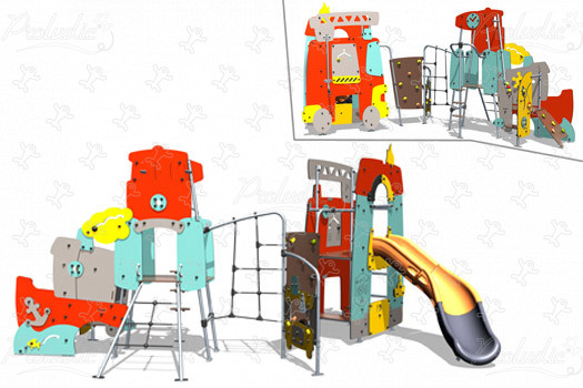 Város J4080 játszóterek tematikus játszótéri eszközök city kép 3d