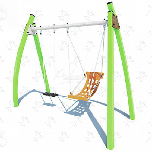1 lapos ülés, 1 csónakülés J436® játszóterek hagyományos játszótéri eszközök hinták és hintaállványok kép 3d