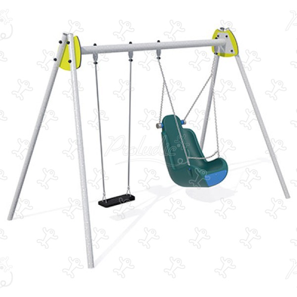 1 lapos ülés, 1 csónakülés J439 játszóterek hagyományos játszótéri eszközök hinták és hintaállványok kép 3d