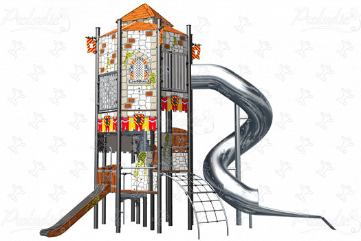 Nyolcszögű Torony J4701-GM játszóterek grafic games a személyre szabott játszóterekhez középkori befejezés kép 3d