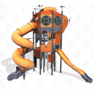 Nyolcszögletű torony J47101-P játszóterek tematikus játszótéri eszközök metropolis kép 3d