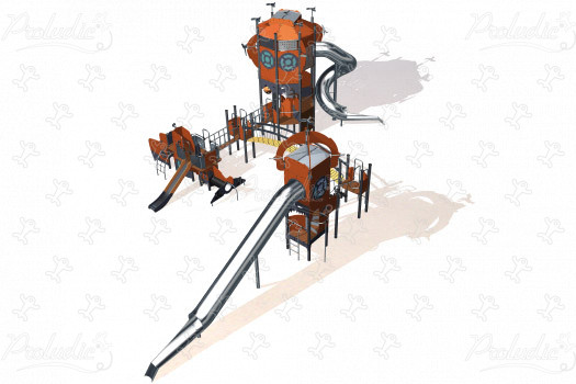 Dupla torony J47103 játszóterek tematikus játszótéri eszközök metropolis kép 3d