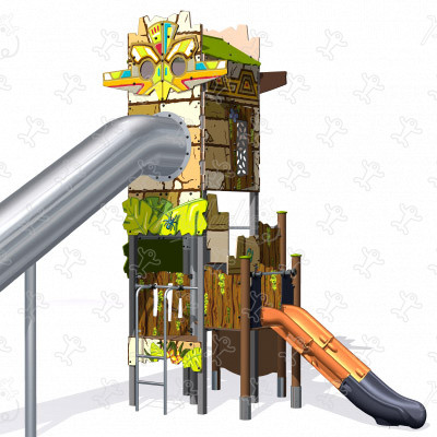 Négyszögletes torony J47200-GA játszóterek grafic games a személyre szabott játszóterekhez amazone kivitelben kép 3d