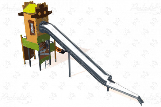 Négyszögletes torony J47200 játszóterek tematikus játszótéri eszközök kaland kép 3d