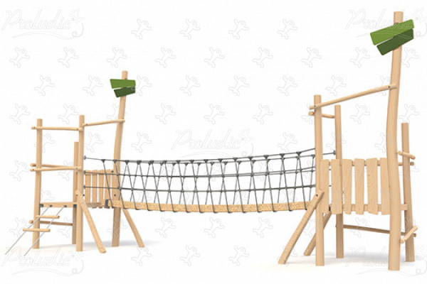 Függesztett átjáró J49125® játszóterek egyensúlyozó és mászó játszótéri eszközök egyensúlyozó pályák kép 3d