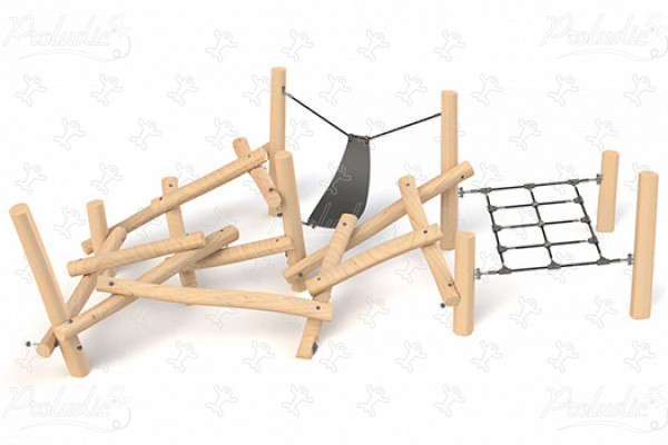 Pálya tanfolyam J49155® játszóterek egyensúlyozó és mászó játszótéri eszközök egyensúlyozó pályák kép 3d