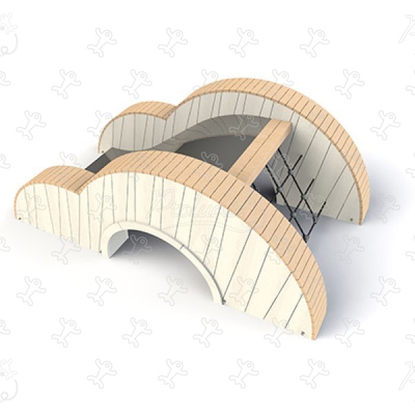 Felhő csúszda J49163® játszóterek fenntartható természetes fából készült játszótéri eszközök csúszdák kép 3d