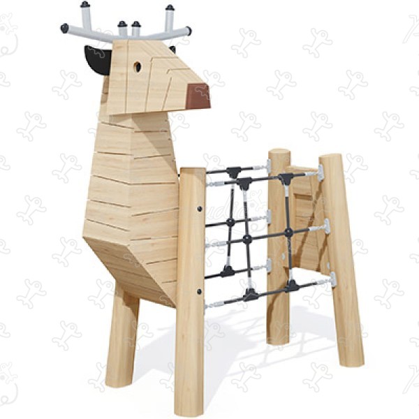 Kis szarvas J49168® játszóterek fenntartható természetes fából készült játszótéri eszközök Állatok kép 3d