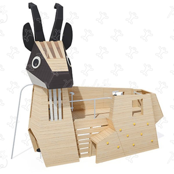 Zerge J49177® játszóterek fenntartható természetes fából készült játszótéri eszközök Állatok kép 3d