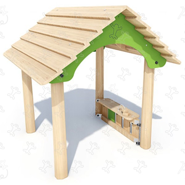 Kis ház J49256 játszóterek fenntartható természetes fából készült játszótéri eszközök hagyományos eszközök kép 3d