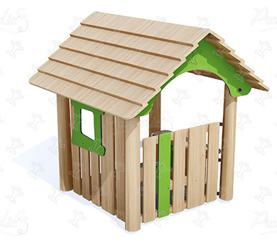 Városi fészer J49259 játszóterek fenntartható természetes fából készült játszótéri eszközök hagyományos eszközök kép 3d