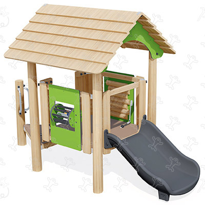 Zenei játszóház J49261® játszóterek fenntartható természetes fából készült játszótéri eszközök hagyományos eszközök kép 3d