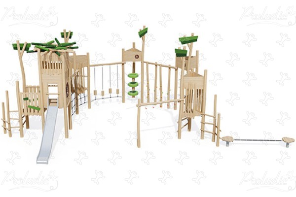 Kabin pálya J49415® játszóterek egyensúlyozó és mászó játszótéri eszközök egyensúlyozó pályák kép 3d