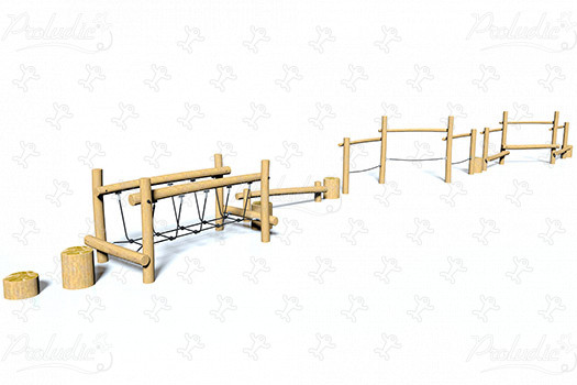 J4945 játszóterek egyensúlyozó és mászó játszótéri eszközök egyensúlyozó pályák kép 3d