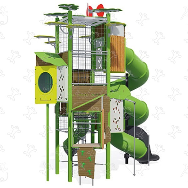 Torony J56100 játszóterek többfunkciós játékok / több tevékenységet kínáló eszközök kanopé kép 3d