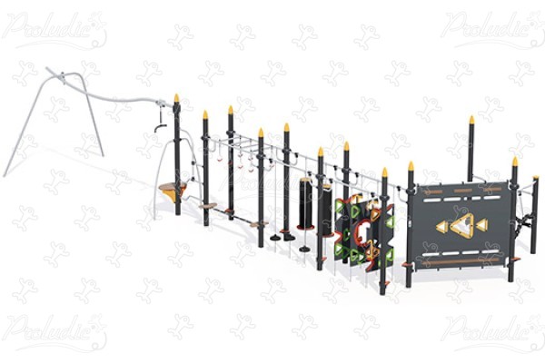 Kihívás Ninja pálya J5923® játszóterek acti’fun acti’ninja kép 3d