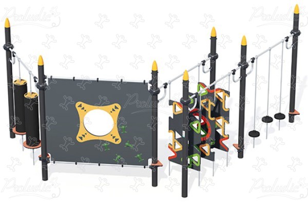 Egyensúlyozó Ninja pálya J5927® játszóterek acti’fun acti’ninja kép 3d