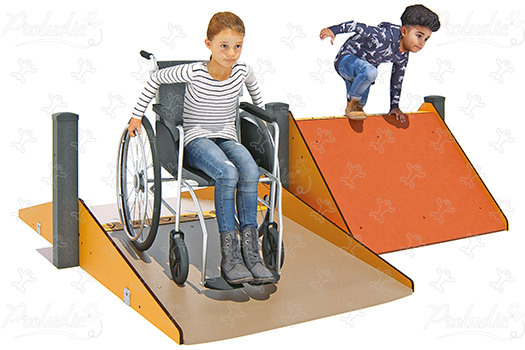 Befogadó ferde rámpa J5929® játszóterek acti’fun acti’ninja kép 3d