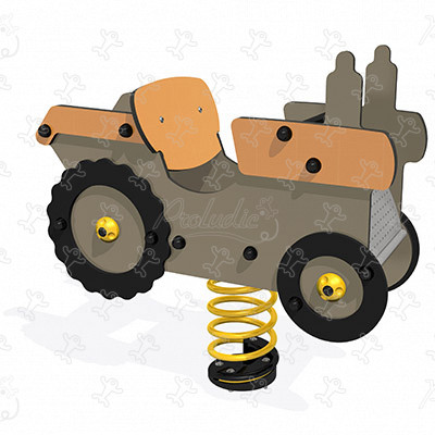 Traktor J865 játszóterek dinamikus játékok rugós játékok kép 3d