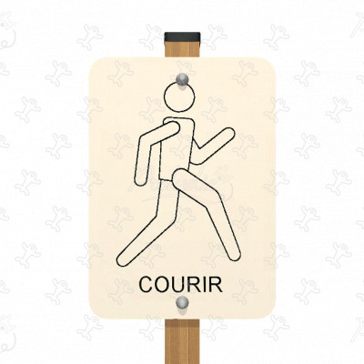 Futóút jelzőtábla JPS04 sport és fitnesz acti’fun fa díszítő pályák kép 3d