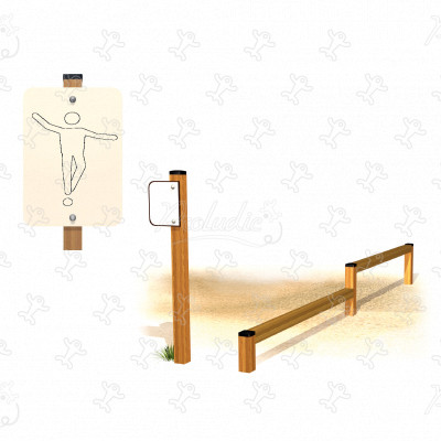 Fa kiegyensúlyozó gerenda JPS14 sport és fitnesz acti’fun fa díszítő pályák kép 3d