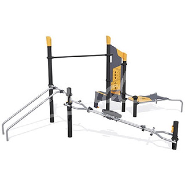 J37106® - Kompakt kar-láb-has erősítő sport- és szabadidős állomás