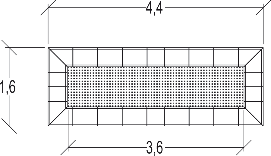 Téglalap trambulin R34-ETP-004 játszóterek acti’fun acti’fun trambulinok kép oldalnézet