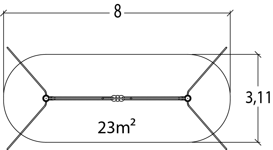 Aeroskate J2581-M játszóterek acti’fun dinamikus sporteszközök kép felülnézet