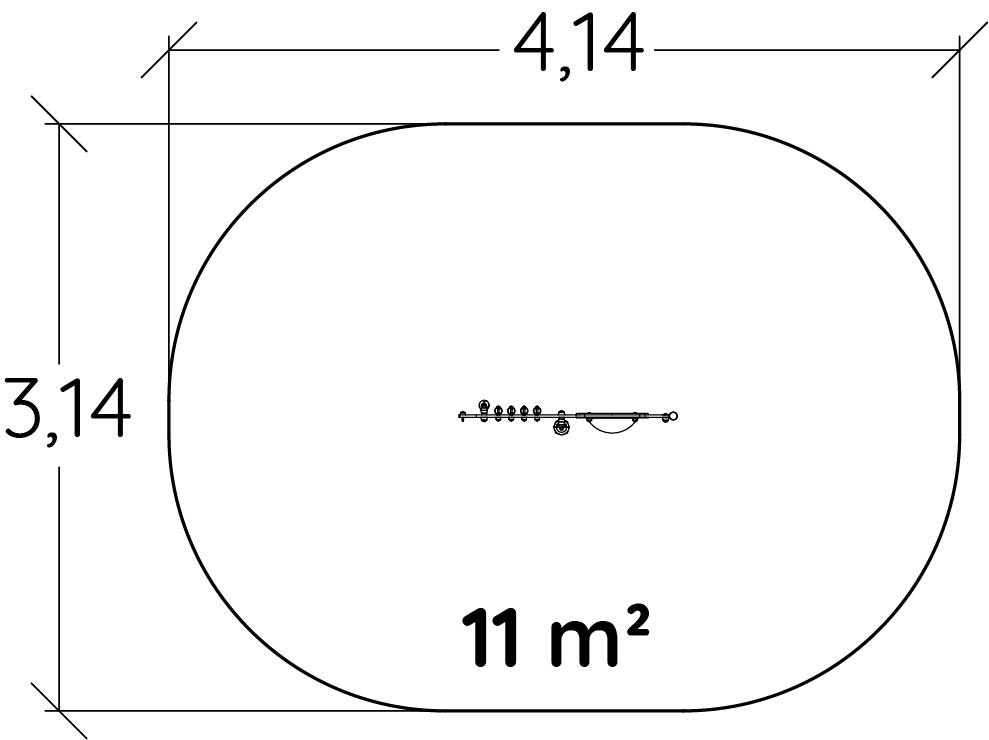 Zenekar panel J3425® játszóterek Érzékelést fejlesztő és oktató jellegű játszótéri eszközök lejátszási panelek, hang- és zenei lejátszás kép felülnézet