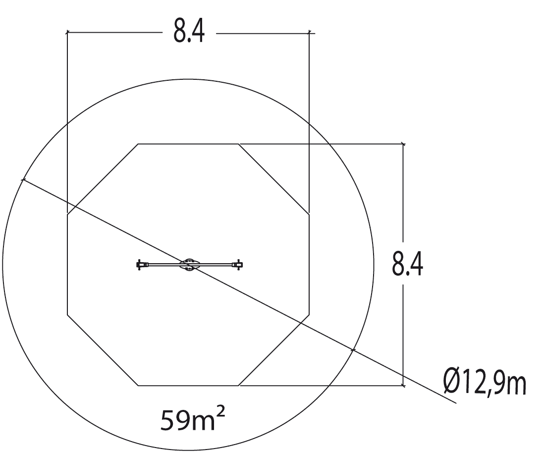 Turnfly J3504-N játszóterek acti’fun dinamikus sporteszközök kép felülnézet