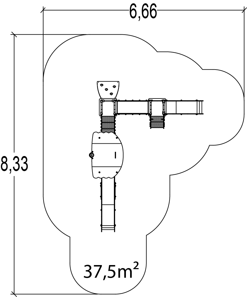 J3855-C játszóterek többfunkciós játékok / több tevékenységet kínáló eszközök diabolo kép felülnézet