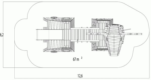 Szarvas király J49134® játszóterek fenntartható természetes fából készült játszótéri eszközök Állatok kép felülnézet